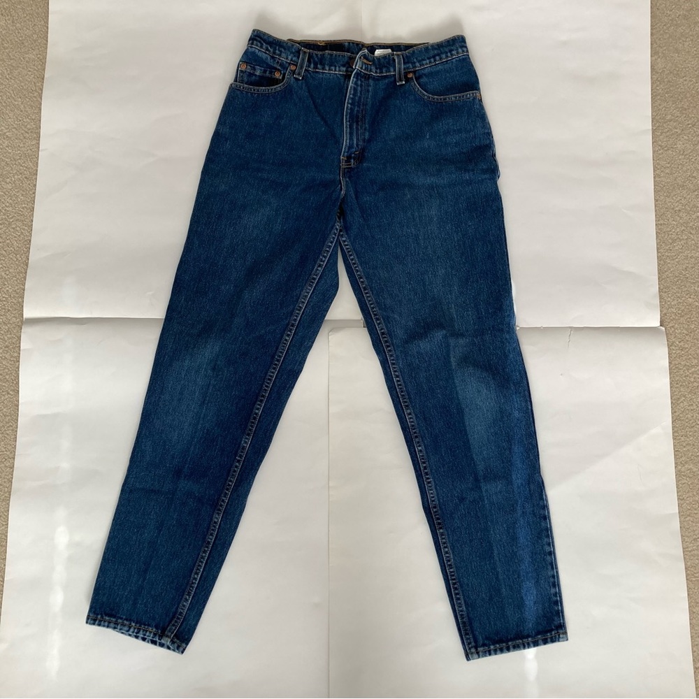 Vintage 90s high waisted tapered Levi 550s denim jeans - Picture 2 of 5